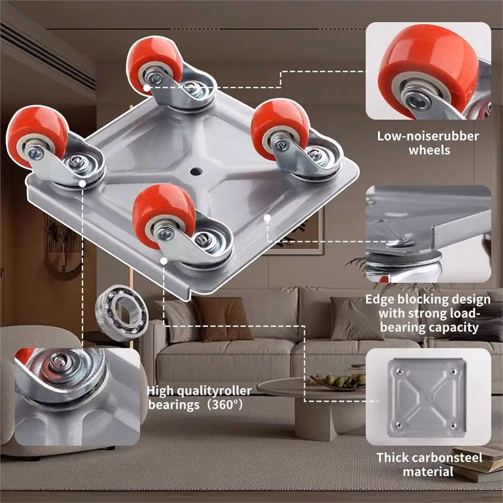 VOGREX Heavy Duty Furniture Lifter Mover Set in Silver Steel – 3