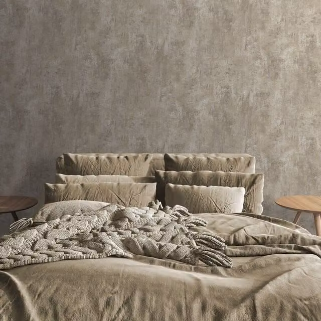 Muriva Grey and Cream Abstract Industrial Plain Washable Feature Wallpaper