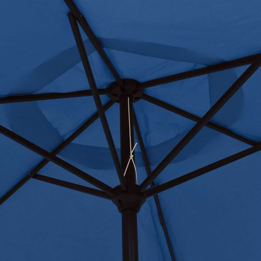 Berkfield Home Blue Polyester Parasol with Aluminium Frame, W: 200 cm, H: 224 cm – 3
