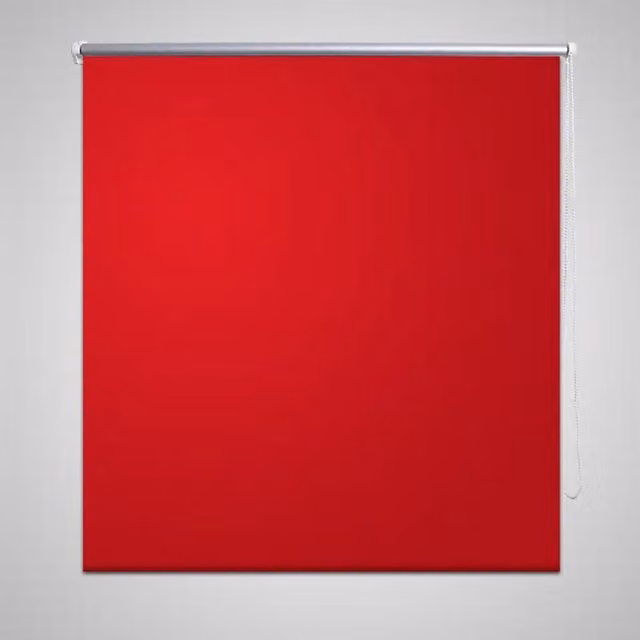 Berkfield Home Red and Silver Thermal Insulating Blackout Roller Blind W/H: 80 x 230 cm