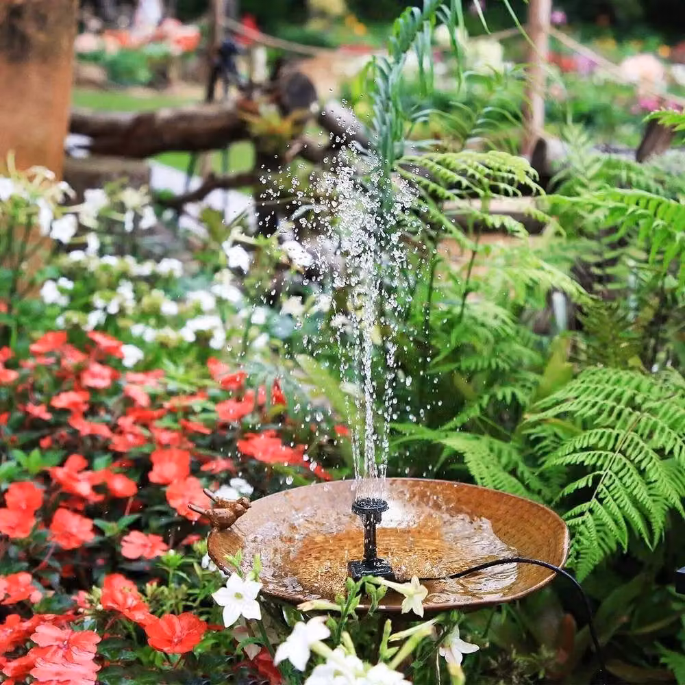 NESTLUNE Solar Powered Fountain Pump in Black – 5