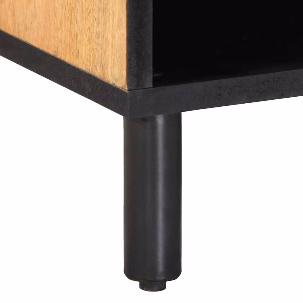 Berkfield Home Brown Mango Wood TV Cabinet W: 80 cm, D: 31.5 cm, H: 46 cm – 6