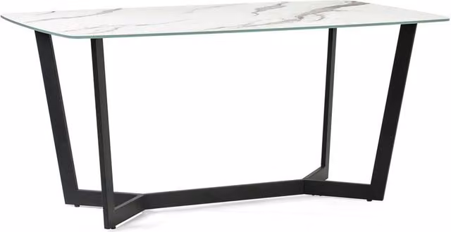 Cheshire Premium Olympia 160cm Rectangular Dining Table in White Marble – 1