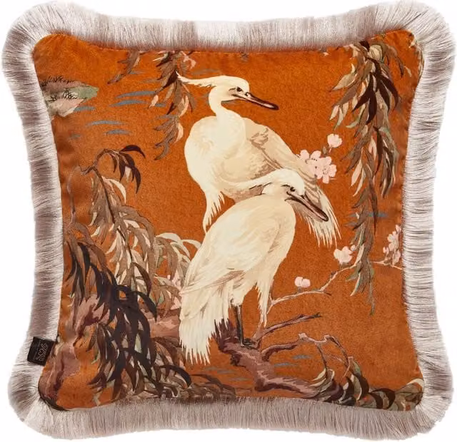 House of Hackney Brown Velvet Square Cushion, W/D/H: 45 x 45 x 45 cm