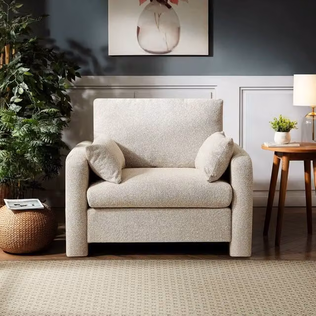 Artemis Home Shorewood Fabric Armchair in Beige