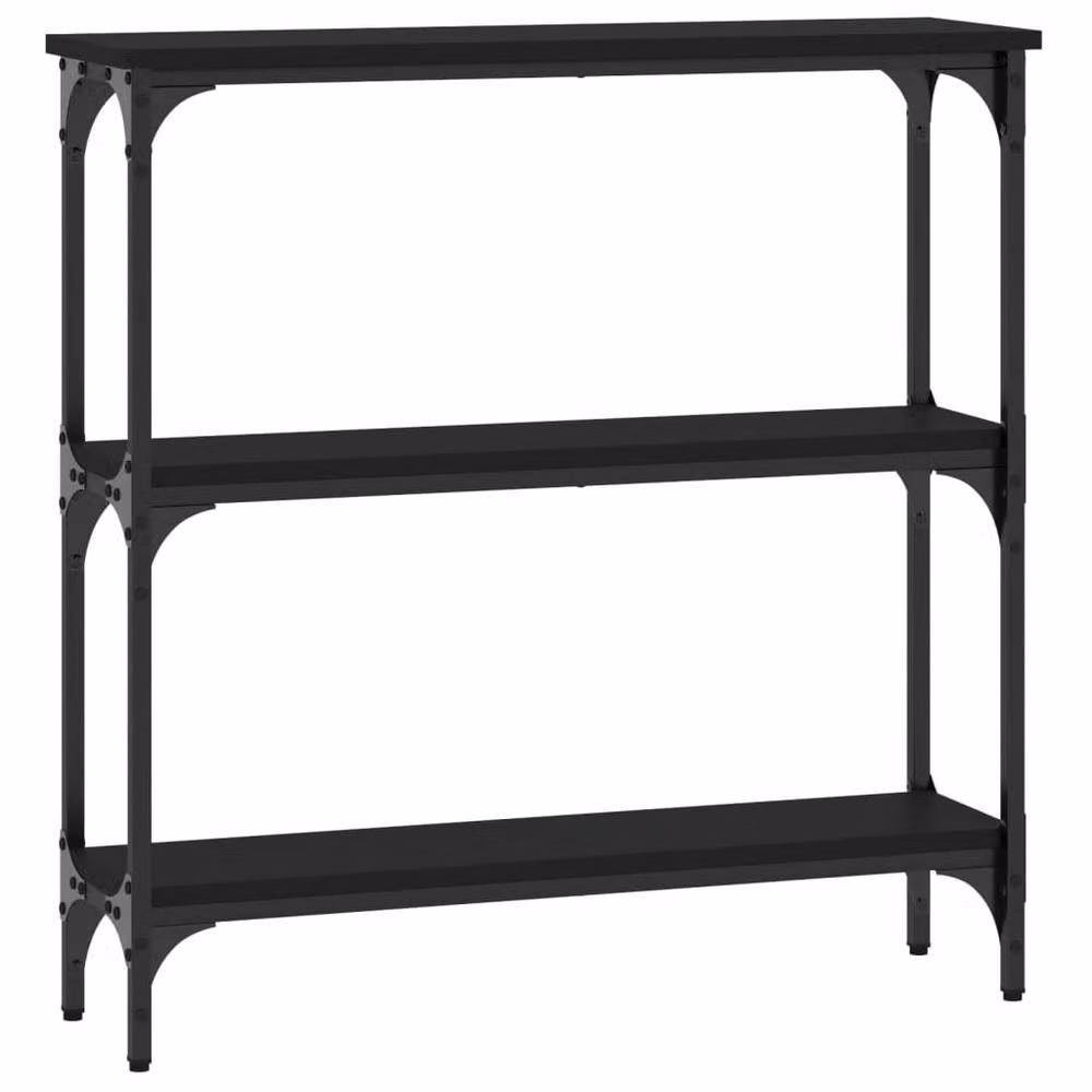 Berkfield Home Decorative Console Table in Black, W/D/H: 75 x 22.5 x 75 cm – 3