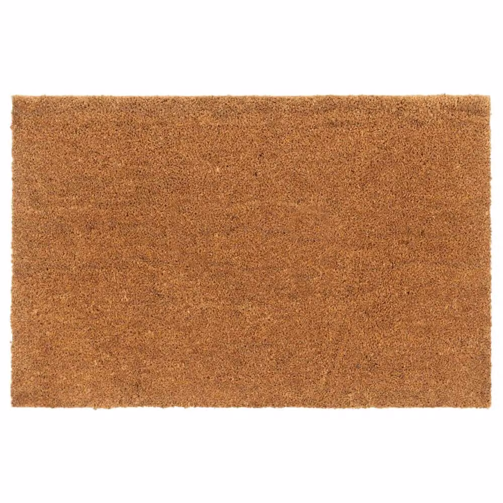Berkfield Home Rectangular Coir and PVC Door Mat, Brown, W: 65 cm, D: 100 cm – 1