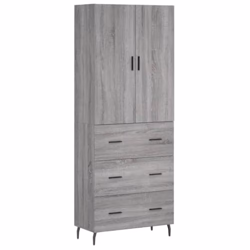 vidaXL Modern Grey Sonoma Highboard Sideboard for your Living Room