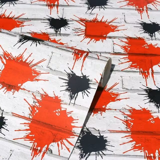 Arthouse Beano Dennis the Menace Paint Splatter Childrens Wallpaper in Grey