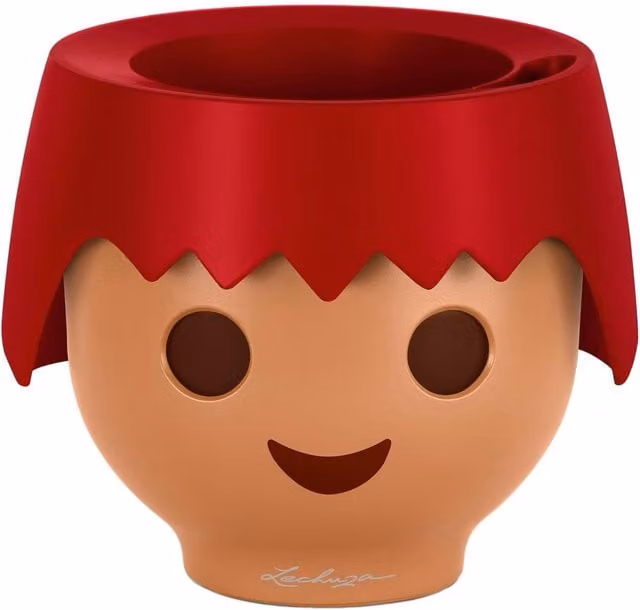 LECHUZA Ojo Round Self-Watering Indoor Planter, Red