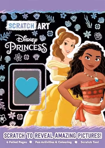 Disney Princess Scratch Art Activity Book with Foiled Pages and Colouring Activities