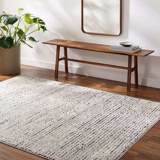 Livabliss Freud Modern High Pile Rug in Black and Brown, W: 160 cm, L: 215 cm