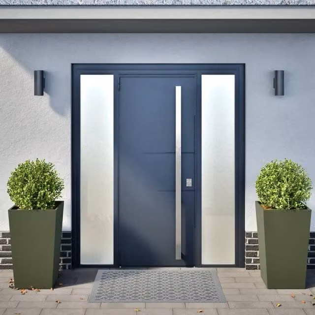 Berkfield Home Garden Steel Planter Tubs, Green, 2 Pack, W/D/H: 45 x 45 x 75 cm