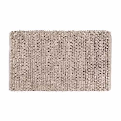 Allure Bath Fashions Luxury Chunky Bobble Bath Mat in Mocha, Non-Slip and Quick-Drying, W: 50 cm, D: 80 cm – 1