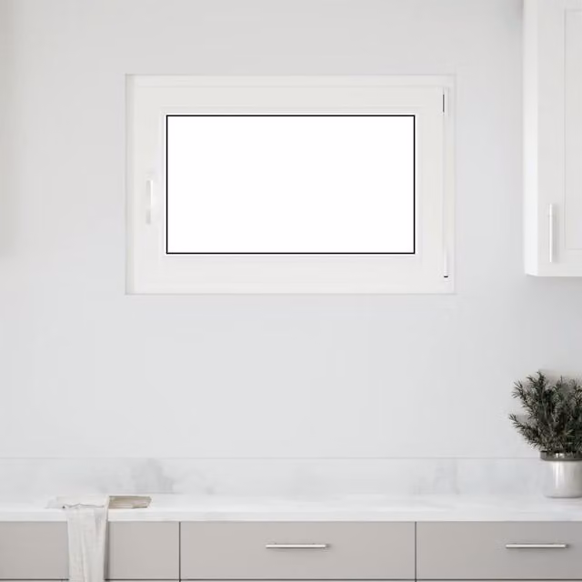 Berkfield Home RISOR White Tilt and Turn Basement Window, W: 90 cm, H: 70 cm