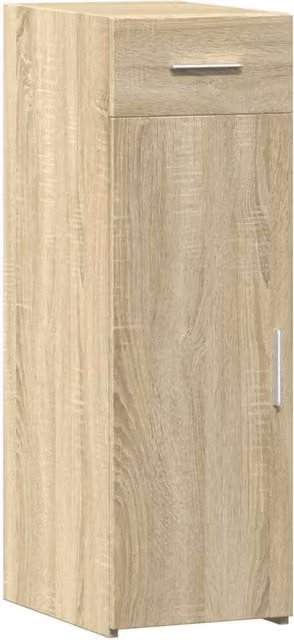 Berkfield Home Sonoma Oak Sideboard in Light Brown, W/D/H: 30 x 42.5 x 93 cm