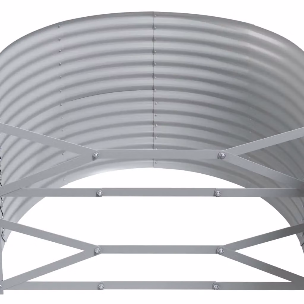 Berkfield Home Garden Grey Powder-coated Steel Raised Bed, W/D/H: 175 x 100 x 68 cm – 3