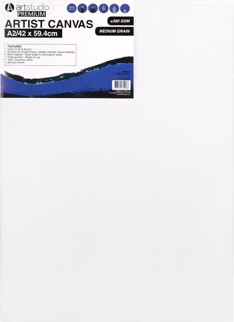 Art Studio Premium White Canvas A2