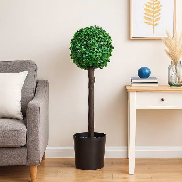 Voltico Artificial Green Boxwood Topiary Tree in a Round Pot, Height: 66 cm – 1