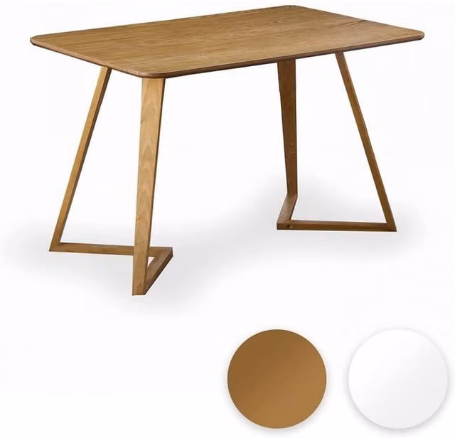Life Interiors Dallas Rectangular Oak Dining Table in Brown