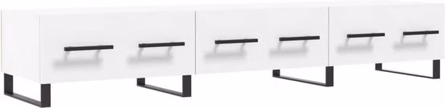 Berkfield Home Modern White TV Cabinet W/D/H: 150 x 36 x 30 cm