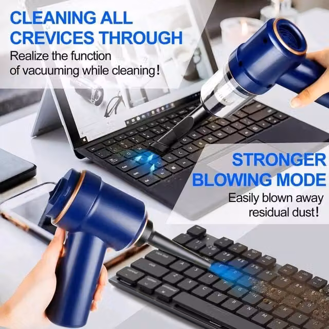 NESTLUNE Cordless Electric Air Duster and Blower Vacuum Cleaner in Blue – 1