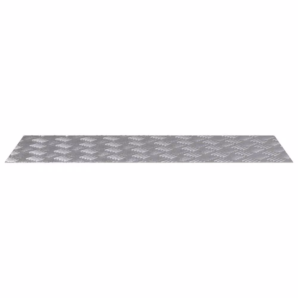 Berkfield Home Non-Slip Aluminium Checker Plate Sheets, 2 Pack, Grey, W: 100 cm, D: 40 cm – 2