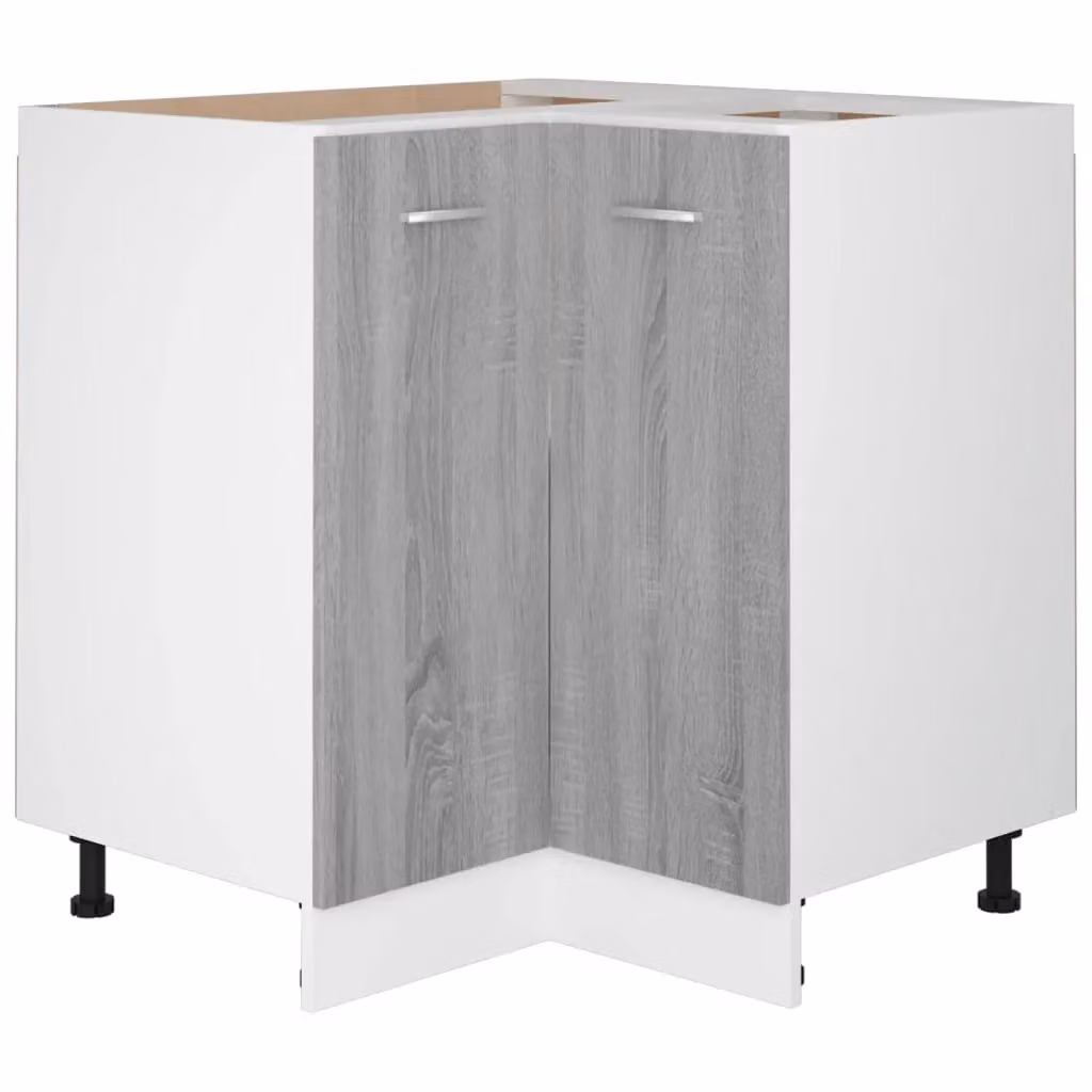 Berkfield Home Grey Sonoma Kitchen Base Unit with Hinged Doors and Internal Shelves, W/D/H: 75.5 x 75.5 x 75.5 cm – 2