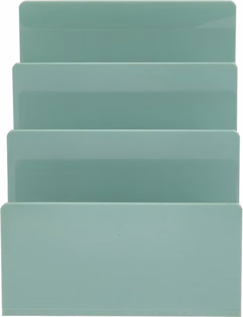 i-doodle essentials Green Plastic Letter Tray File Organiser