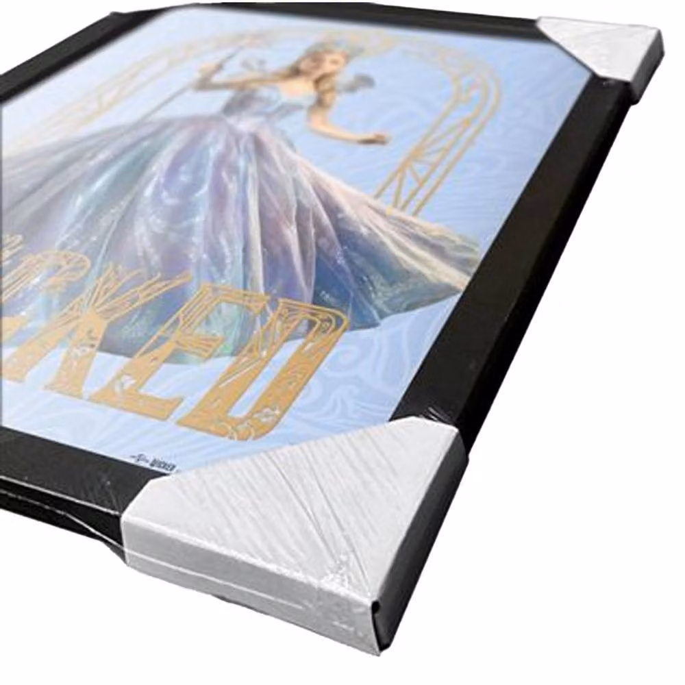 Wicked Glinda Typography Framed Paper Poster in Blue – 3