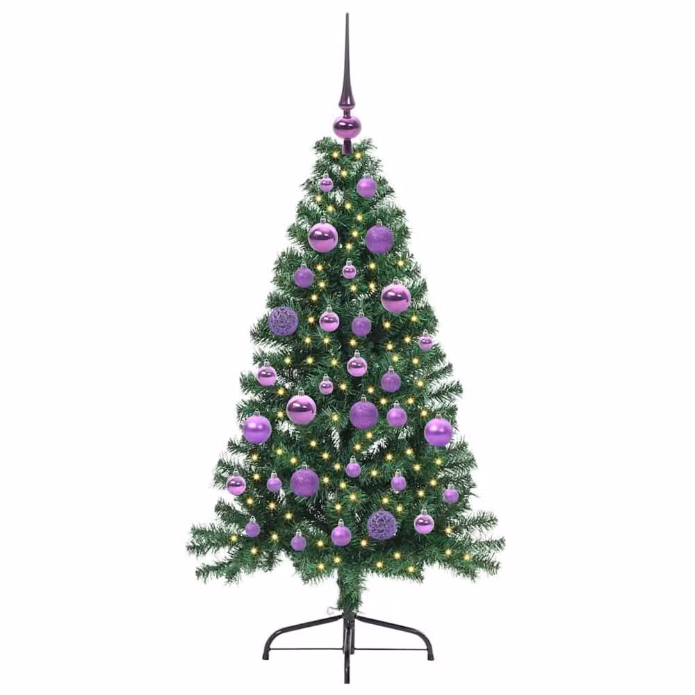 Berkfield Home Pre-lit Artificial Christmas Tree in Green, Height: 120 cm – 3