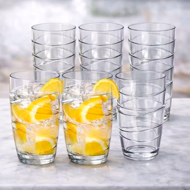 volila Pack of 6 Transparent Acrylic Plastic Tumblers, 550ml