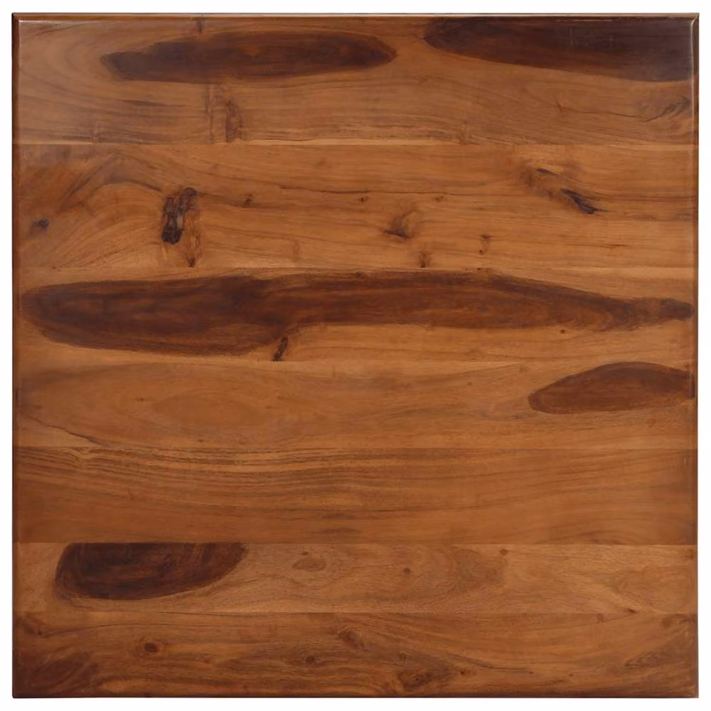 Berkfield Home Square Acacia Solid Wood Dining Table in Brown, W/D/H: 80 x 80 x 77 cm – 2