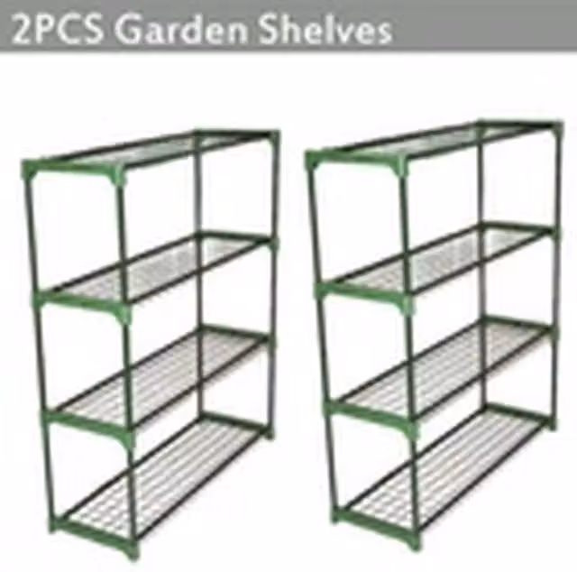 Kelvenix Green Steel Greenhouse Staging and Garage Storage Shelving, W/D/H: 106 x 31 x 90 cm – 1