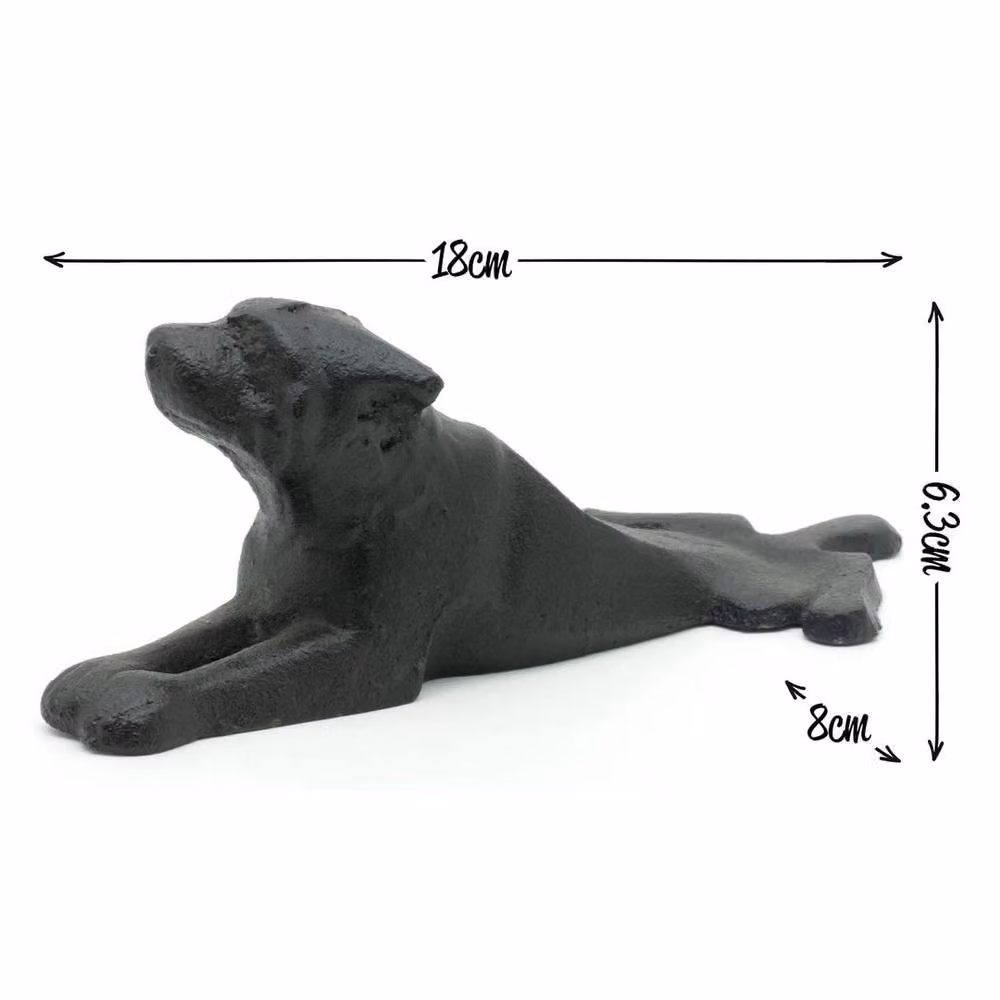 PAWNORA Cast Iron Animal Door Stop in Black – 2