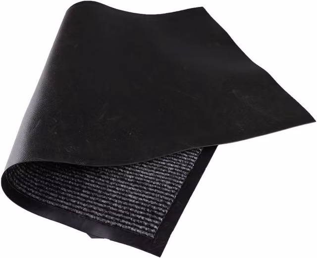 Kelvenix Non-Slip Washable Round Indoor Door Mat in Black, Diameter: 100 cm – 1