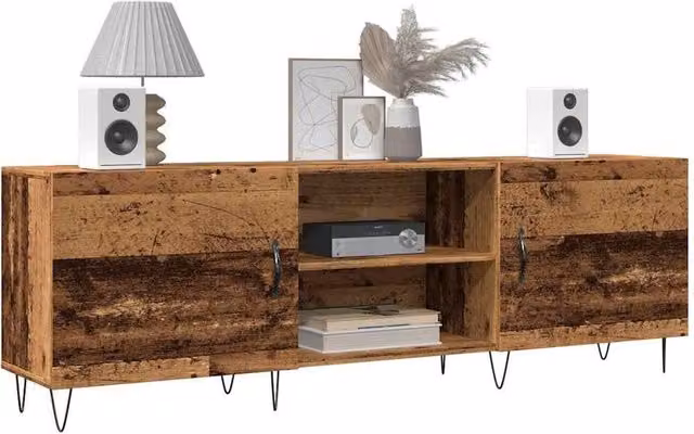 Berkfield Home Old Wood TV Cabinet in Brown, W/D/H: 150 x 30 x 50 cm – 1
