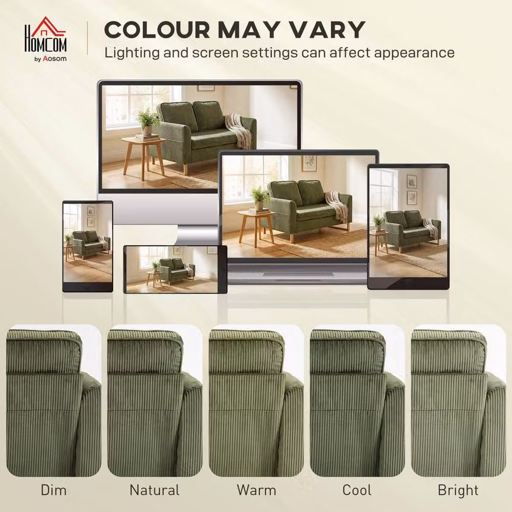 STILVORA 2 Seater Upholstered Sofa in Green with Pocket Spring Cushions and Scatter Cushions – 5