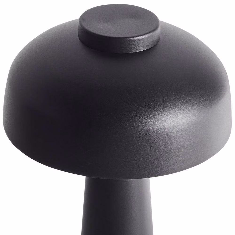 Wyld and Coco Black Wireless LED Mushroom Table Lamp with Dimmable Touch Control – 4