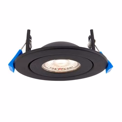 Netlighting Shield360 4CCT Tri Wattage 8W LED Recessed Downlight, Matt Black, IP44, Dimmable and Adjustable – 1