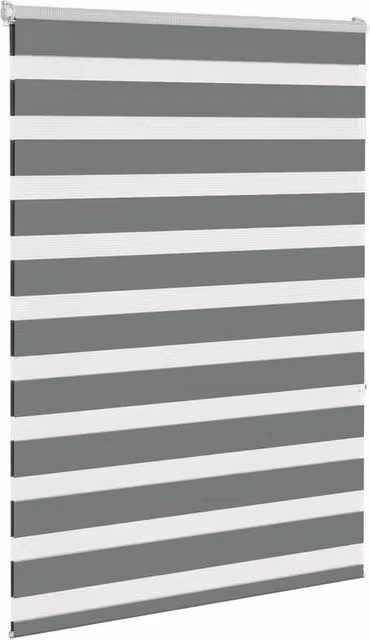Berkfield Home Elegant Zebra Blind in Dark Grey, W: 95 cm x H: 150 cm – 1