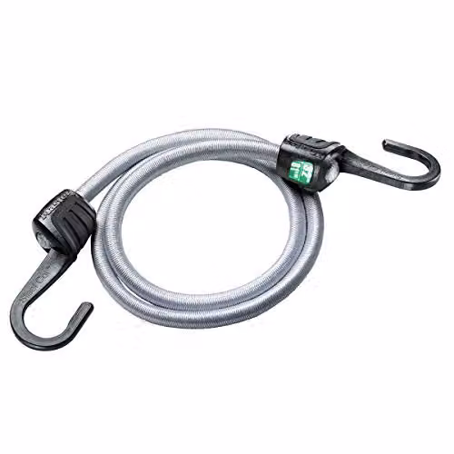 Master Lock Steelcor Bungee Cord with Steel Hooks, Silver, 80 cm