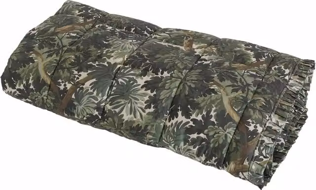 House of Hackney Green Floral Cotton and Wool Quilted Bedding