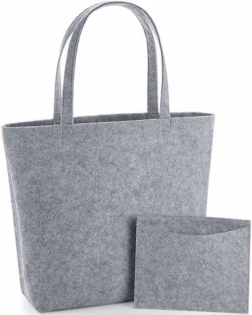 Bagbase Grey Felt Shopper Bag