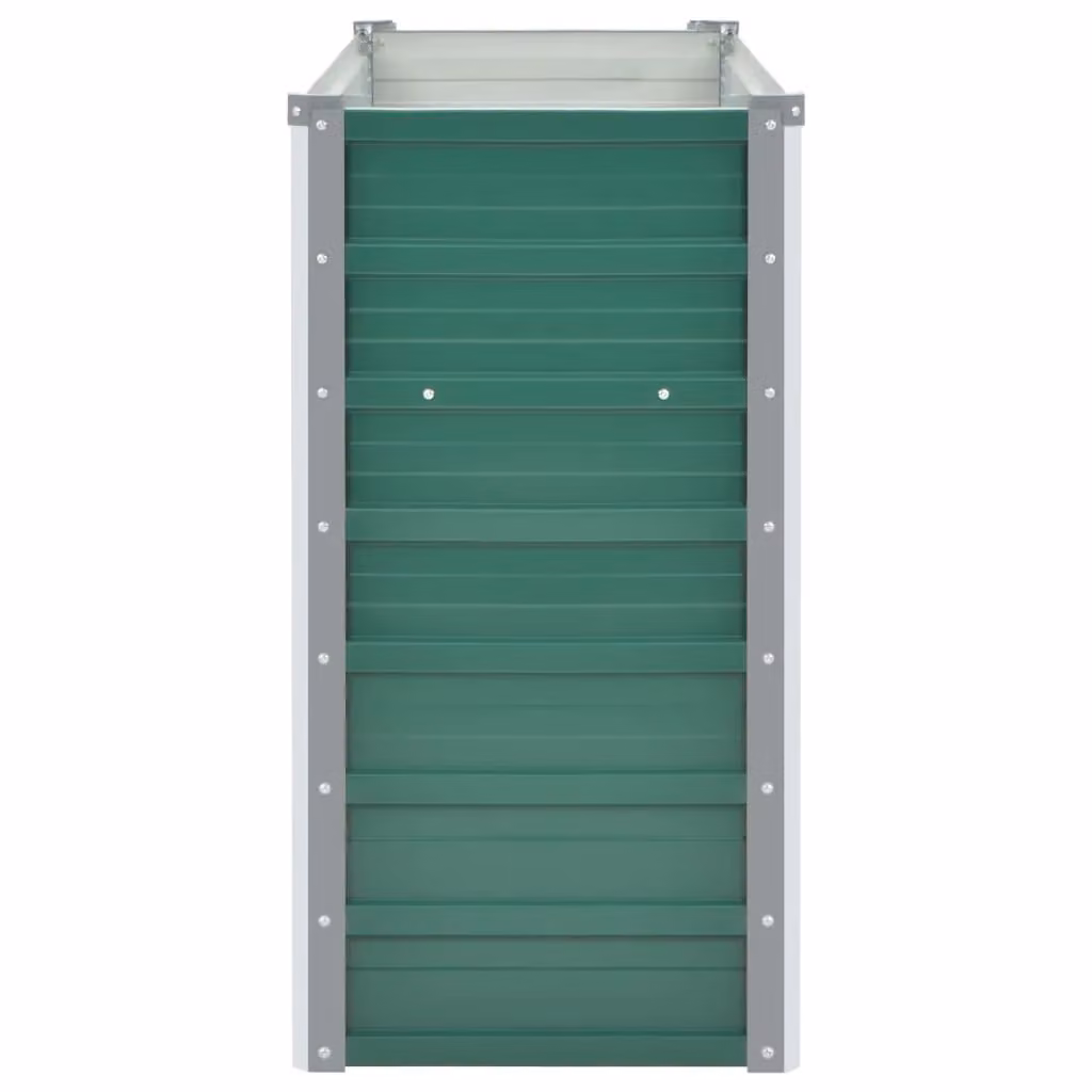 Berkfield Home Garden Galvanised Steel Raised Bed in Green, W/D/H: 160 x 40 x 77 cm – 3