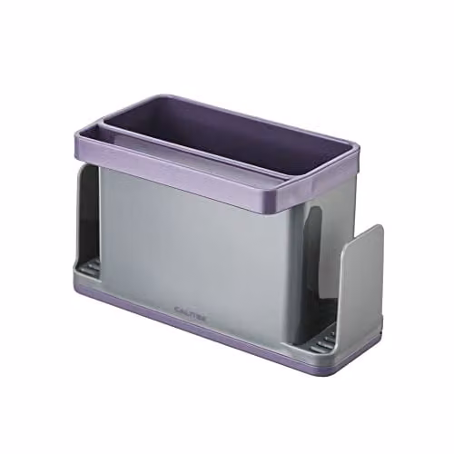 Calitek Sink Caddy Organiser with Removable Drip Tray, Purple – 1