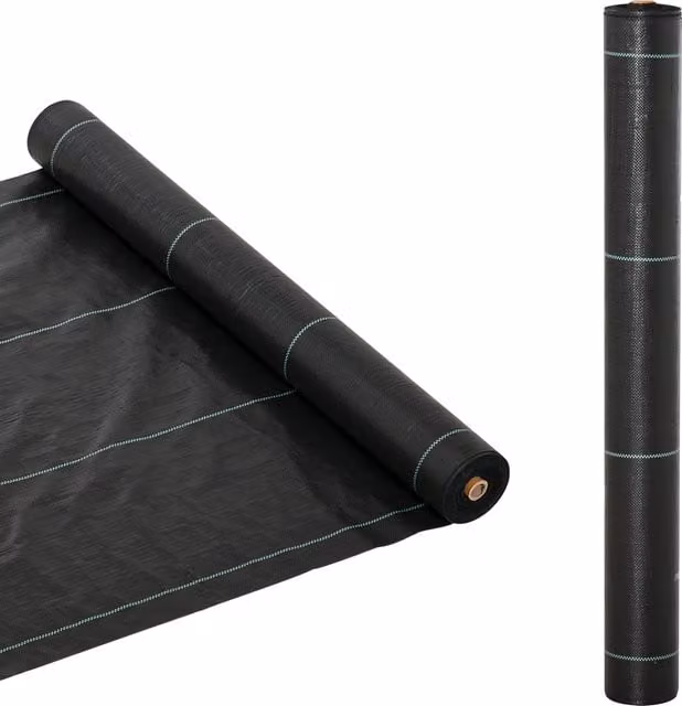 Outsunny Premium Heavy-Duty Weed Barrier Landscape Fabric, Black, 1 x 50 m – 1