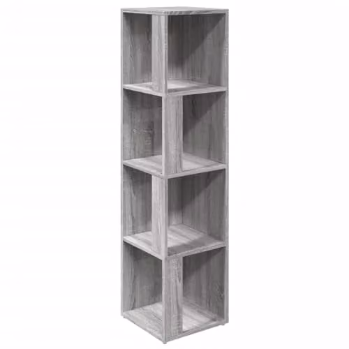 vidaXL Grey Sonoma Corner Cabinet with Hinged Doors and Internal Shelves, W/D/H: 33 x 33 x 132 cm – 1