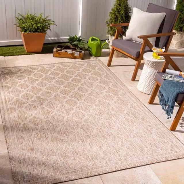 Livabliss Tuareg Vintage Beige Traditional Boho In & Outdoor Jute-Look Rug W: 160 cm, D: 215 cm
