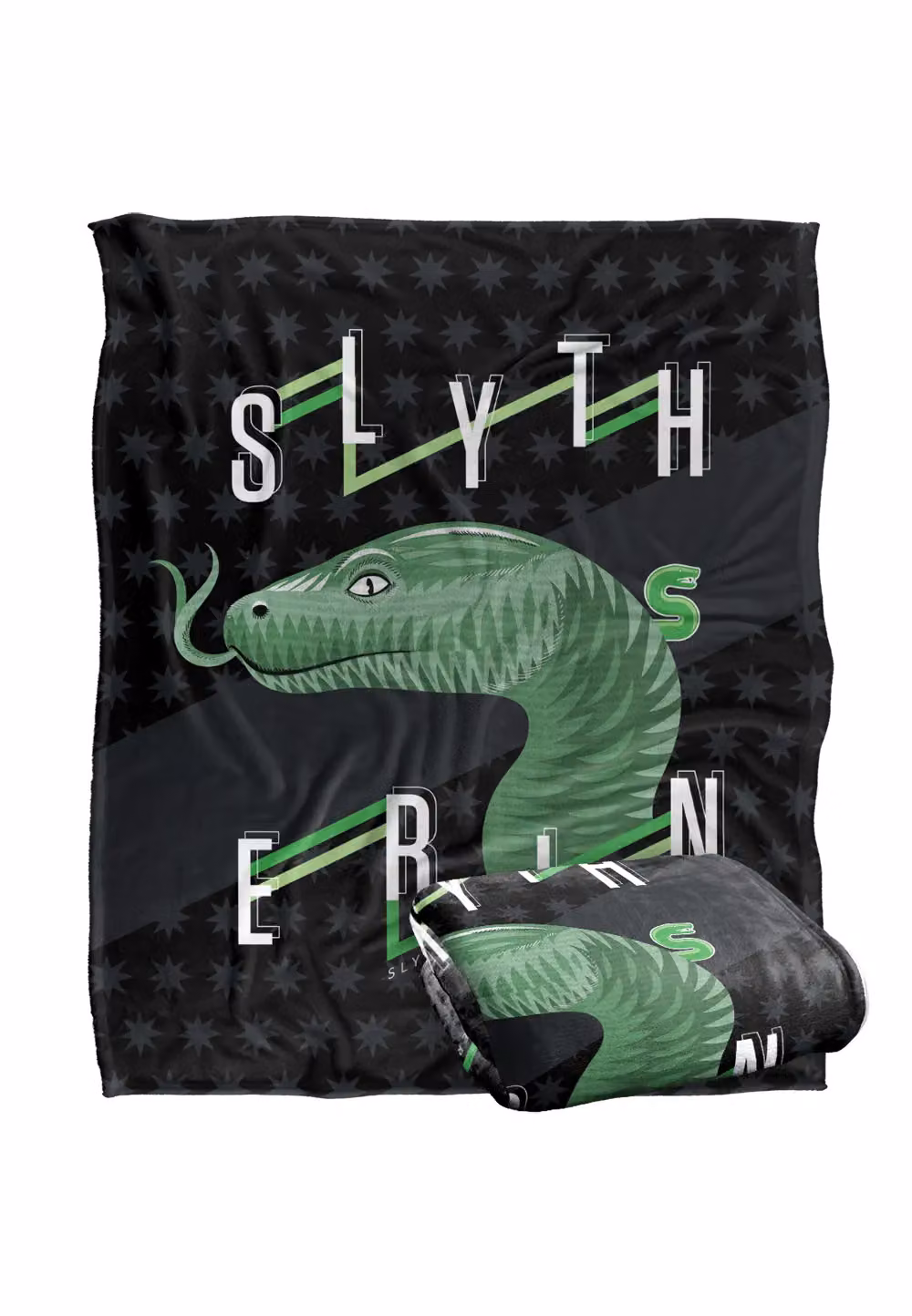 LOGOVISION Harry Potter Slytherin Throw Blanket, Multicolour and White, W: 152 cm, D: 127 cm – 7